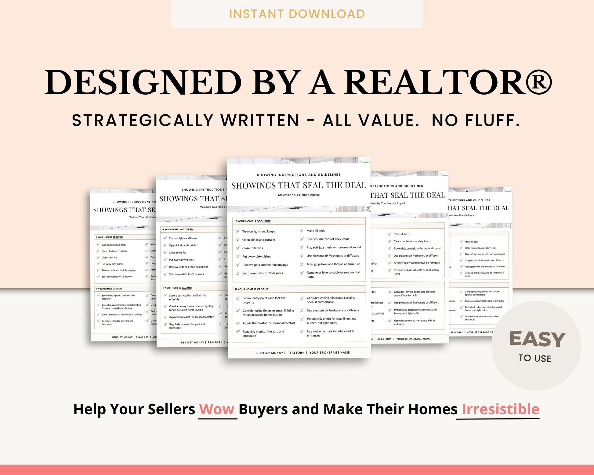 Real Estate Showing Instructions and Guidelines | Home Showing | Home Showing To-Do List | Home Selling Resource | Real Estate Marketing