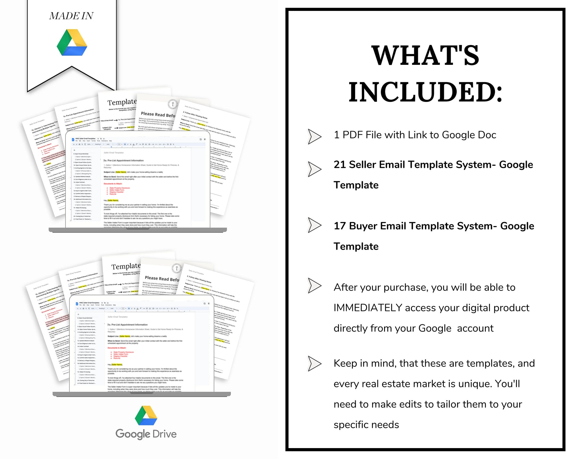 21 Seller & 17 Buyer Email Templates | Real Estate Agents | Buyer Agent System | Email Templates | Real Estate Email System | Buy and Sell