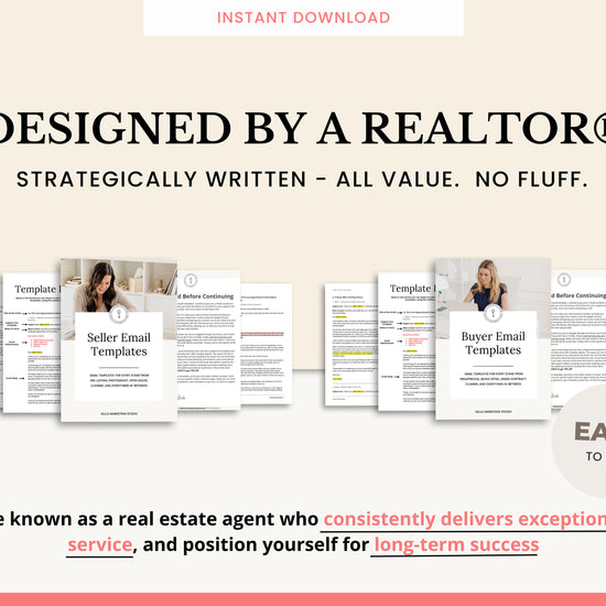 21 Seller & 17 Buyer Email Templates | Real Estate Agents | Buyer Agent System | Email Templates | Real Estate Email System | Buy and Sell