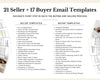 21 Seller & 17 Buyer Email Templates | Real Estate Agents | Buyer Agent System | Email Templates | Real Estate Email System | Buy and Sell