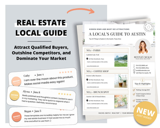 Real Estate Local Guide | City Guide | Local Attraction | Relocation Guide | Community Guide | Rental Welcome Guide | Welcome Guide | Local