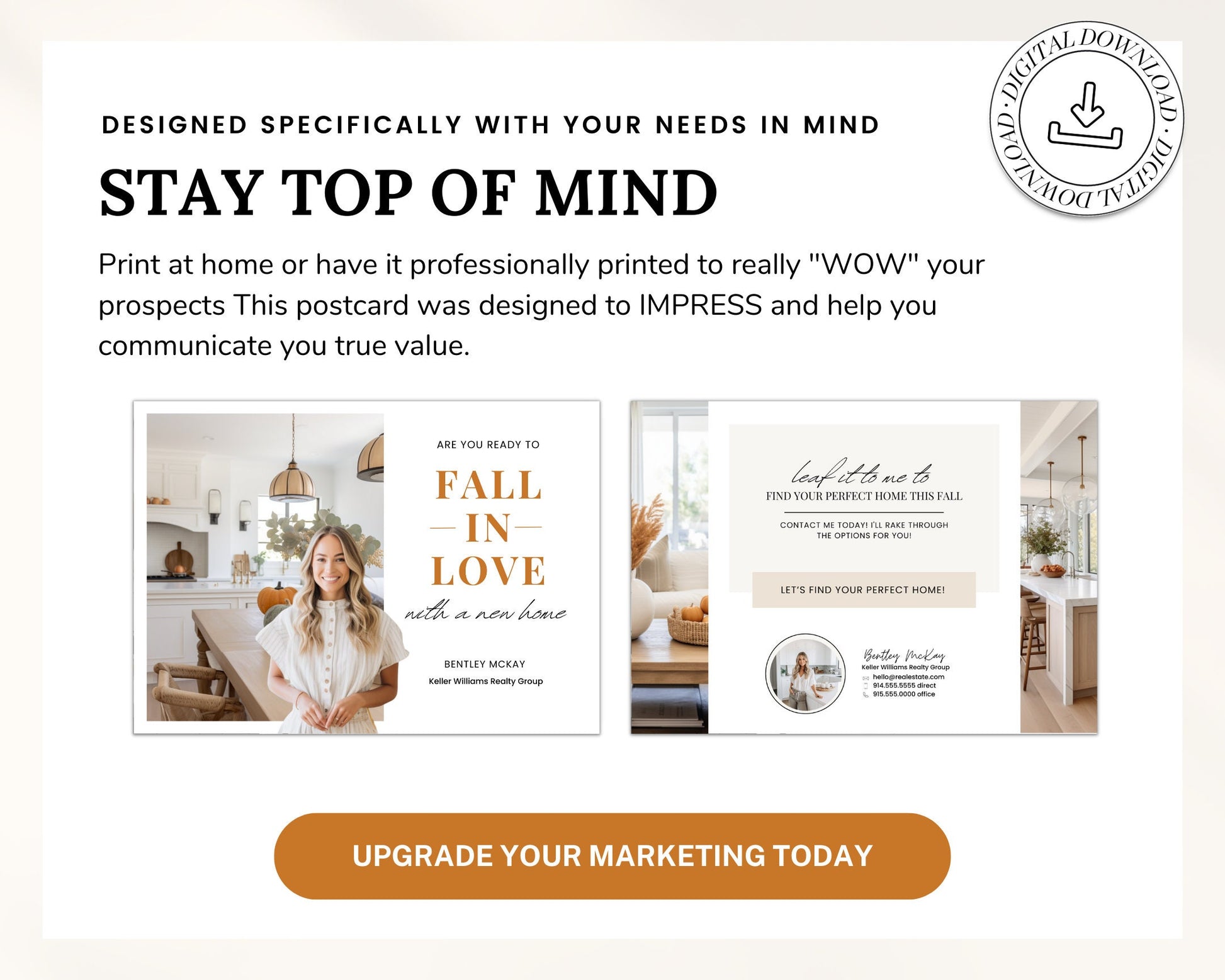 Real Estate Fall Postcard | Pumpkin Spice Real Estate | Real Estate Marketing | Fall Newsletter | Autumn Mailer | Fall Farming Card | Canva