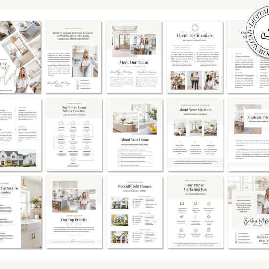 Real Estate Listing Presentation | Real Estate Marketing | Home Seller Guide | Listing Packet | CMA Packet | Prelisting Packet Canva | Buyer