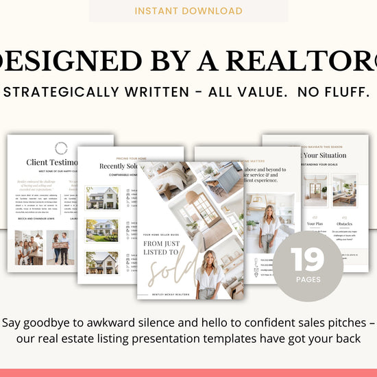 Real Estate Listing Presentation | Digital Listing Presentation | Printable Home Seller Guide | Pre-Listing Guide | Real Estate Marketing