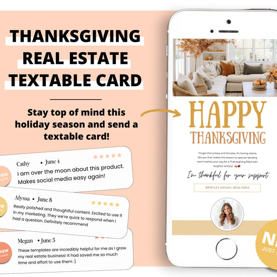 Fall Digital Textable Card for Real Estate| Textable Pumpkin Spice | Fall Real Estate Marketing | Autumn | Canva Real Estate Marketing