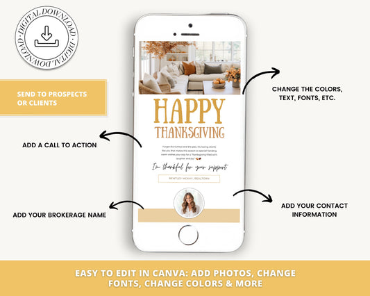 Fall Digital Textable Card for Real Estate| Textable Pumpkin Spice | Fall Real Estate Marketing | Autumn | Canva Real Estate Marketing