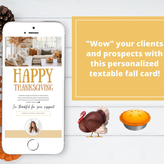 Fall Digital Textable Card for Real Estate| Textable Pumpkin Spice | Fall Real Estate Marketing | Autumn | Canva Real Estate Marketing
