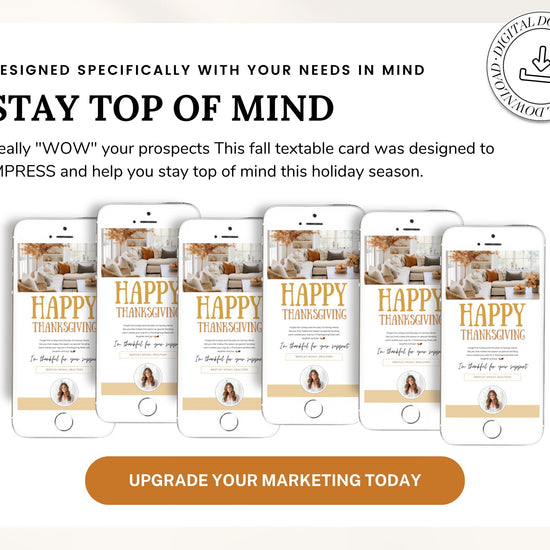 Fall Digital Textable Card for Real Estate| Textable Pumpkin Spice | Fall Real Estate Marketing | Autumn | Canva Real Estate Marketing