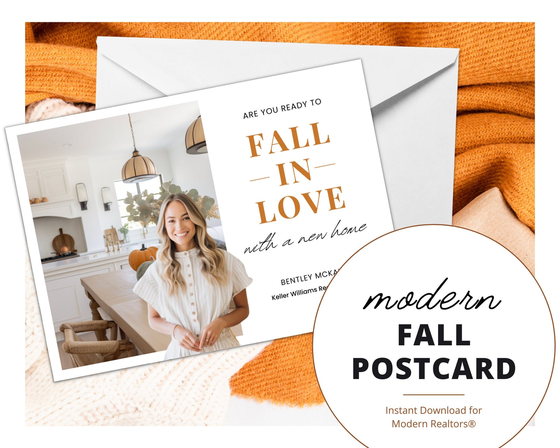 Real Estate Fall Postcard | Pumpkin Spice Real Estate | Real Estate Marketing | Fall Newsletter | Autumn Mailer | Fall Farming Card | Canva