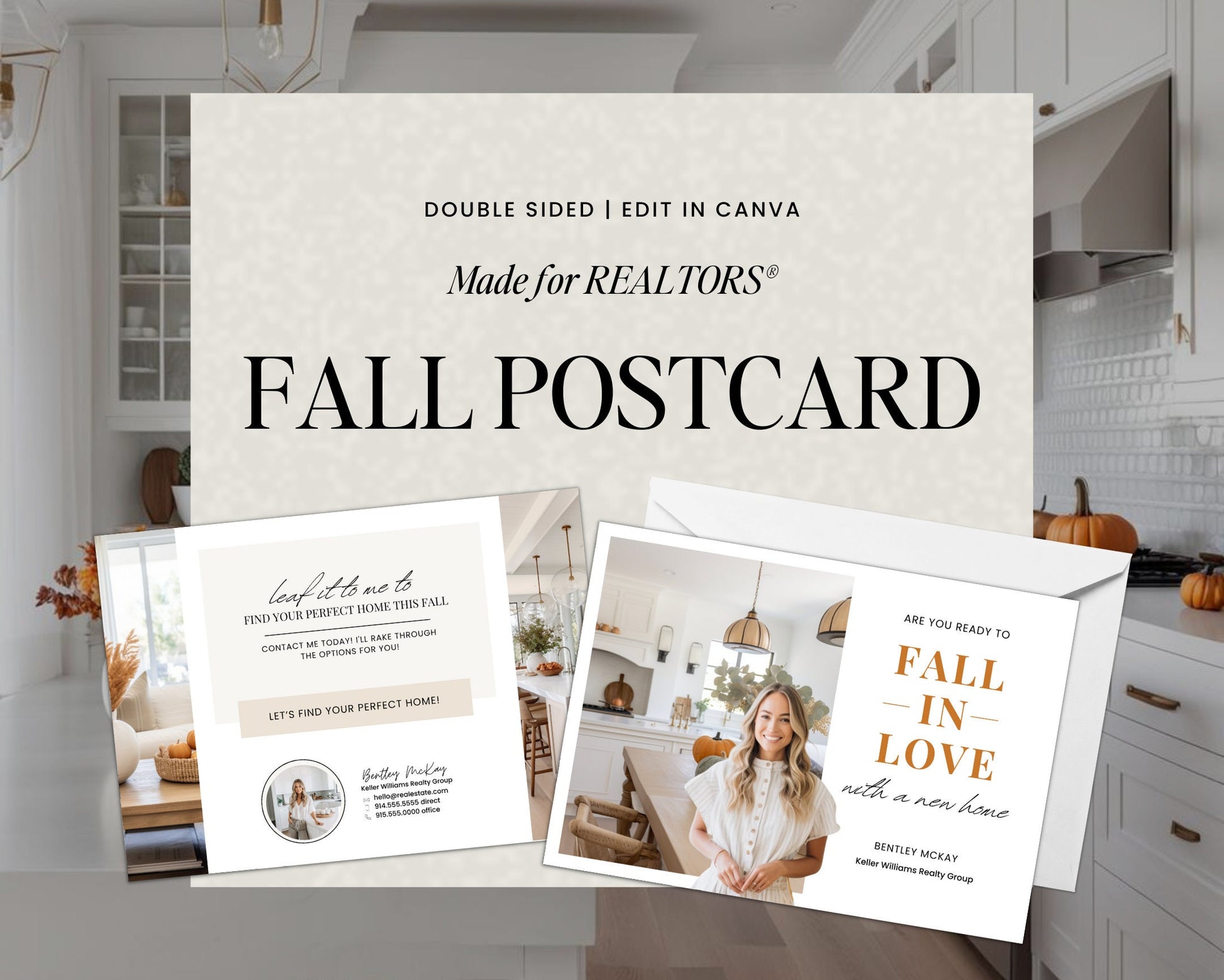 Real Estate Fall Postcard | Pumpkin Spice Real Estate | Real Estate Marketing | Fall Newsletter | Autumn Mailer | Fall Farming Card | Canva