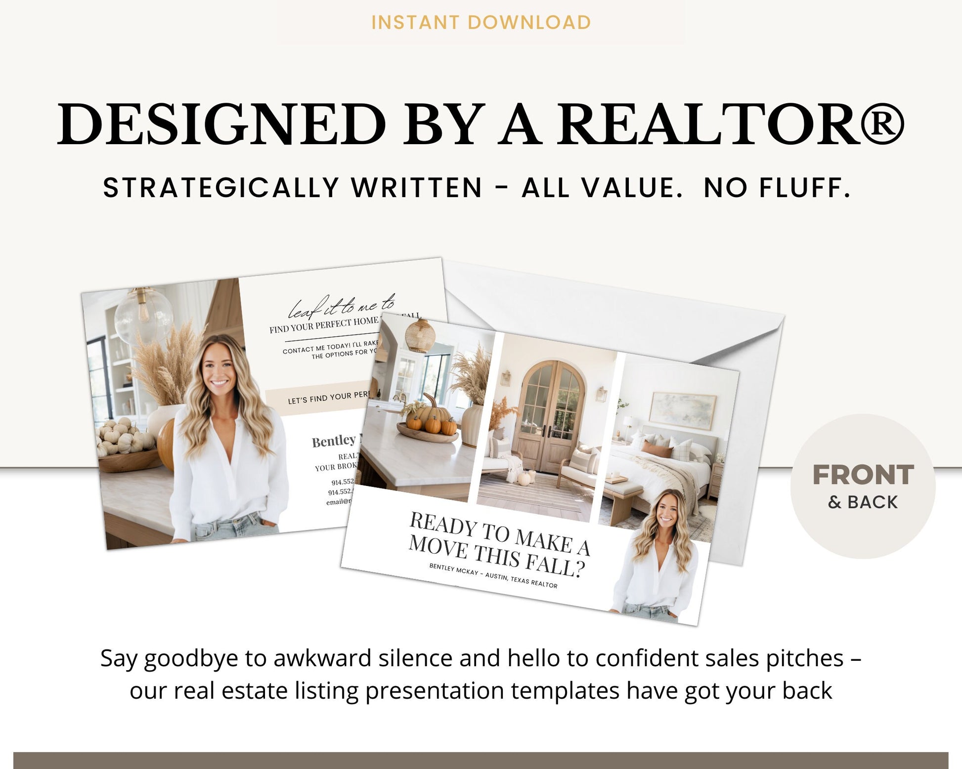 Real Estate Fall Postcard | Pumpkin Spice Real Estate | Real Estate Marketing | Fall Newsletter | Autumn Mailer | Fall Farming Card | Canva