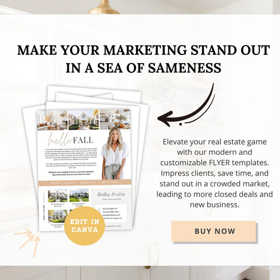 Fall Real Estate Flyer | Real Estate Marketing | Canva Template | Real Estate Template | Autumn | Real Estate Post | Pumpkin Spice | Card