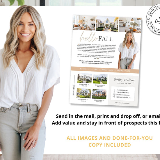 Fall Real Estate Flyer | Real Estate Marketing | Canva Template | Real Estate Template | Autumn | Real Estate Post | Pumpkin Spice | Card