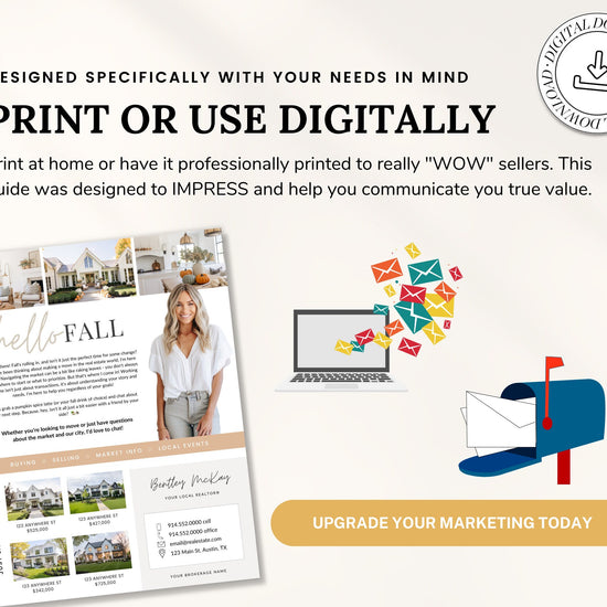 Fall Real Estate Flyer | Real Estate Marketing | Canva Template | Real Estate Template | Autumn | Real Estate Post | Pumpkin Spice | Card