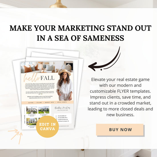 Fall Real Estate Flyer | Real Estate Marketing | Canva Template | Real Estate Template | Autumn | Real Estate Post | Pumpkin Spice | Card