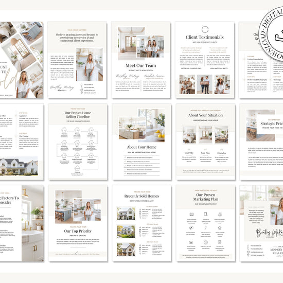 Real Estate Listing Presentation | Digital Listing Presentation | Printable Home Seller Guide | Pre-Listing Guide | Real Estate Marketing