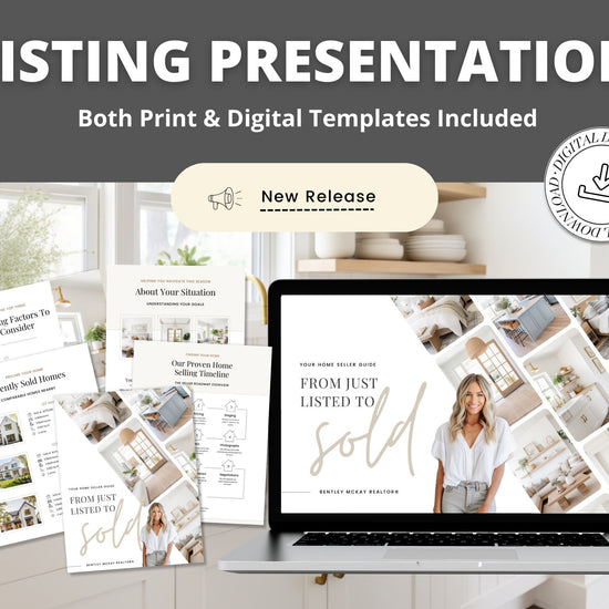 Real Estate Listing Presentation | Digital Listing Presentation | Printable Home Seller Guide | Pre-Listing Guide | Real Estate Marketing