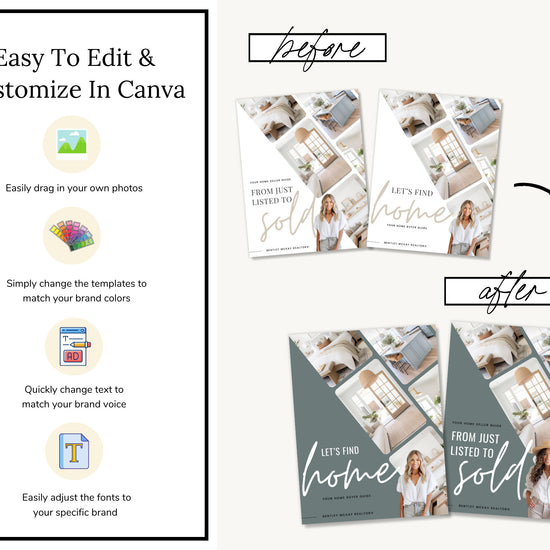 Real Estate Seller Guide & Home Buyer Guide Bundle | Real Estate Marketing | Home Seller Guide | CMA Packet | Listing Presentation | Canva