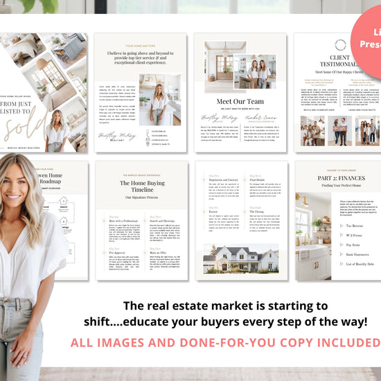 Real Estate Seller Guide & Home Buyer Guide Bundle | Real Estate Marketing | Home Seller Guide | CMA Packet | Listing Presentation | Canva