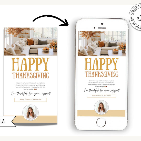 Fall Digital Textable Card for Real Estate| Textable Pumpkin Spice | Fall Real Estate Marketing | Autumn | Canva Real Estate Marketing