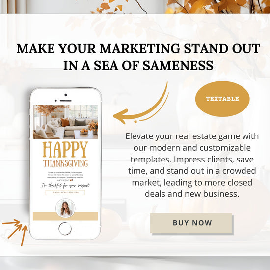 Fall Digital Textable Card for Real Estate| Textable Pumpkin Spice | Fall Real Estate Marketing | Autumn | Canva Real Estate Marketing