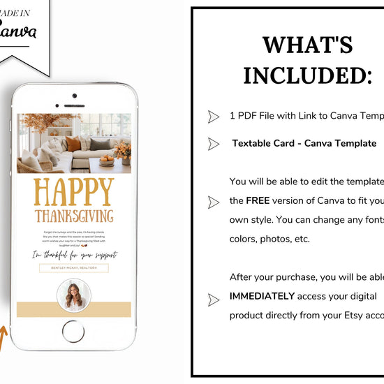 Fall Digital Textable Card for Real Estate| Textable Pumpkin Spice | Fall Real Estate Marketing | Autumn | Canva Real Estate Marketing