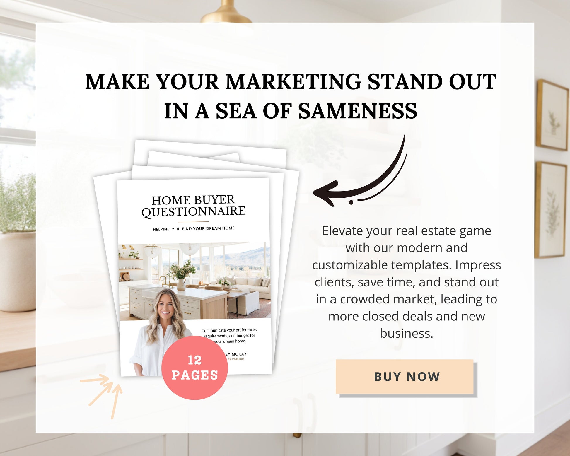 Home Buyer Questionnaire for Real Estate Agents | Realtor Marketing Material | Canva Template | Buyer Guide | Client Home Guide | Vol 2