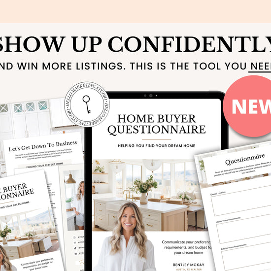 Home Buyer Questionnaire for Real Estate Agents | Realtor Marketing Material | Canva Template | Buyer Guide | Client Home Guide | Vol 2