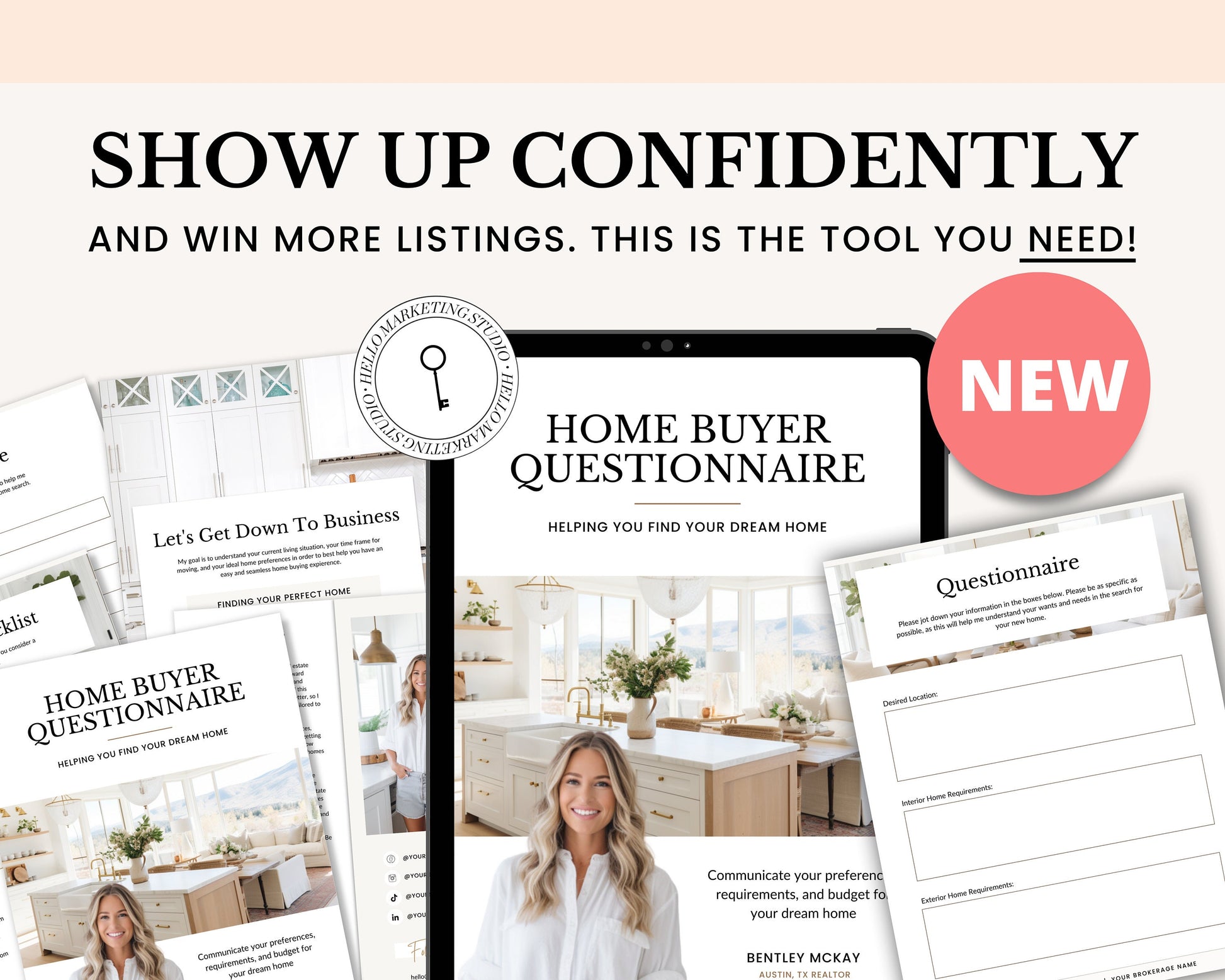 Home Buyer Questionnaire for Real Estate Agents | Realtor Marketing Material | Canva Template | Buyer Guide | Client Home Guide | Vol 2