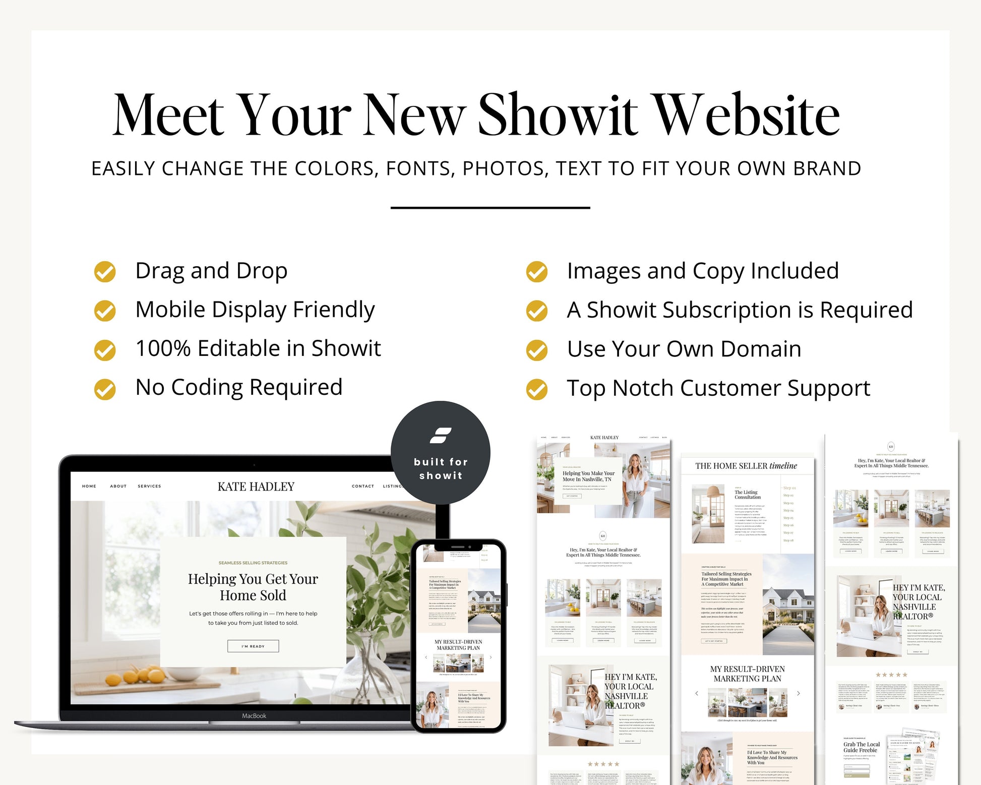 Real Estate Showit Website | Real Estate Agent Website Template | Showit Website Template | Website for Real Estate Marketing | Real Estate