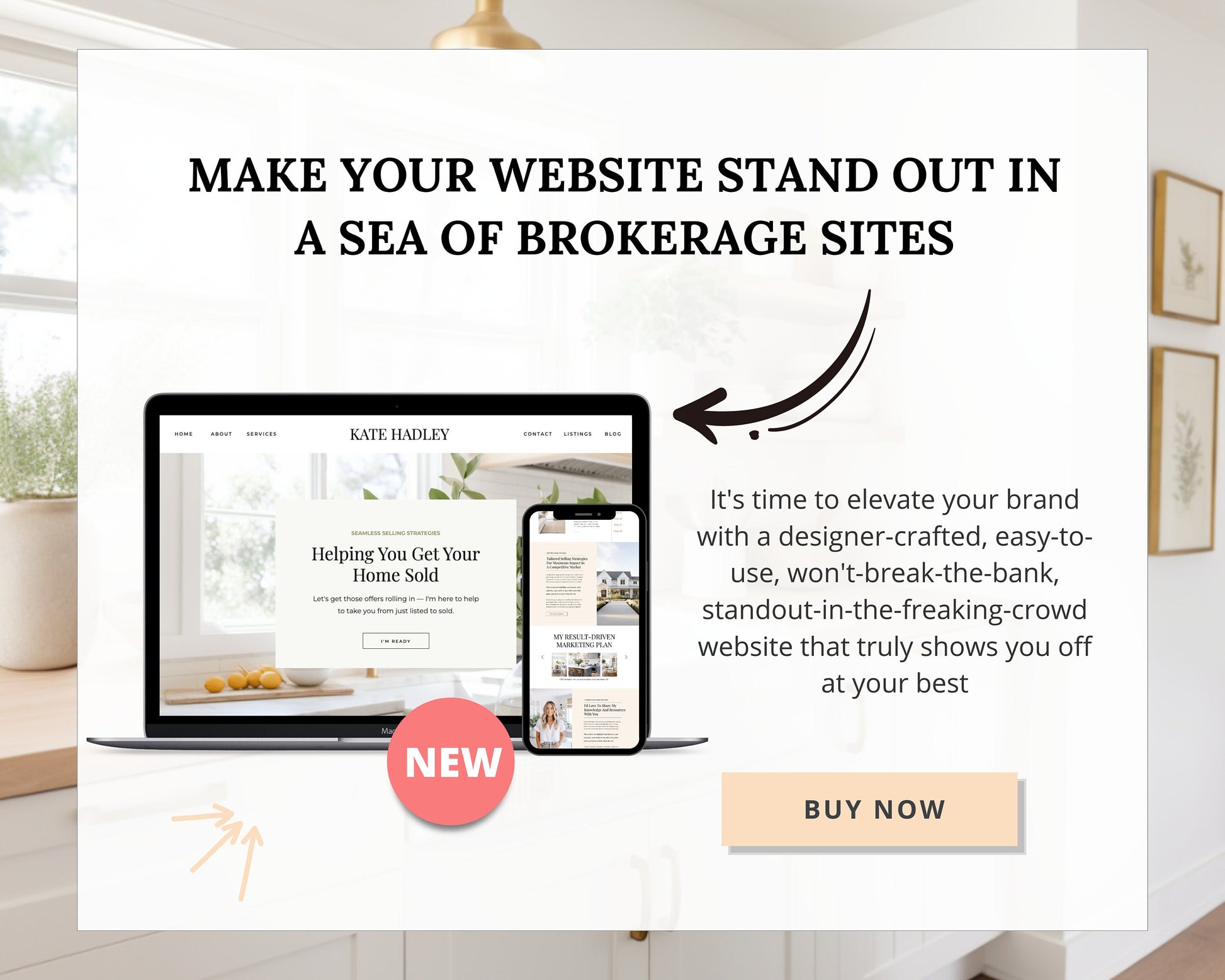 Real Estate Showit Website | Real Estate Agent Website Template | Showit Website Template | Website for Real Estate Marketing | Real Estate