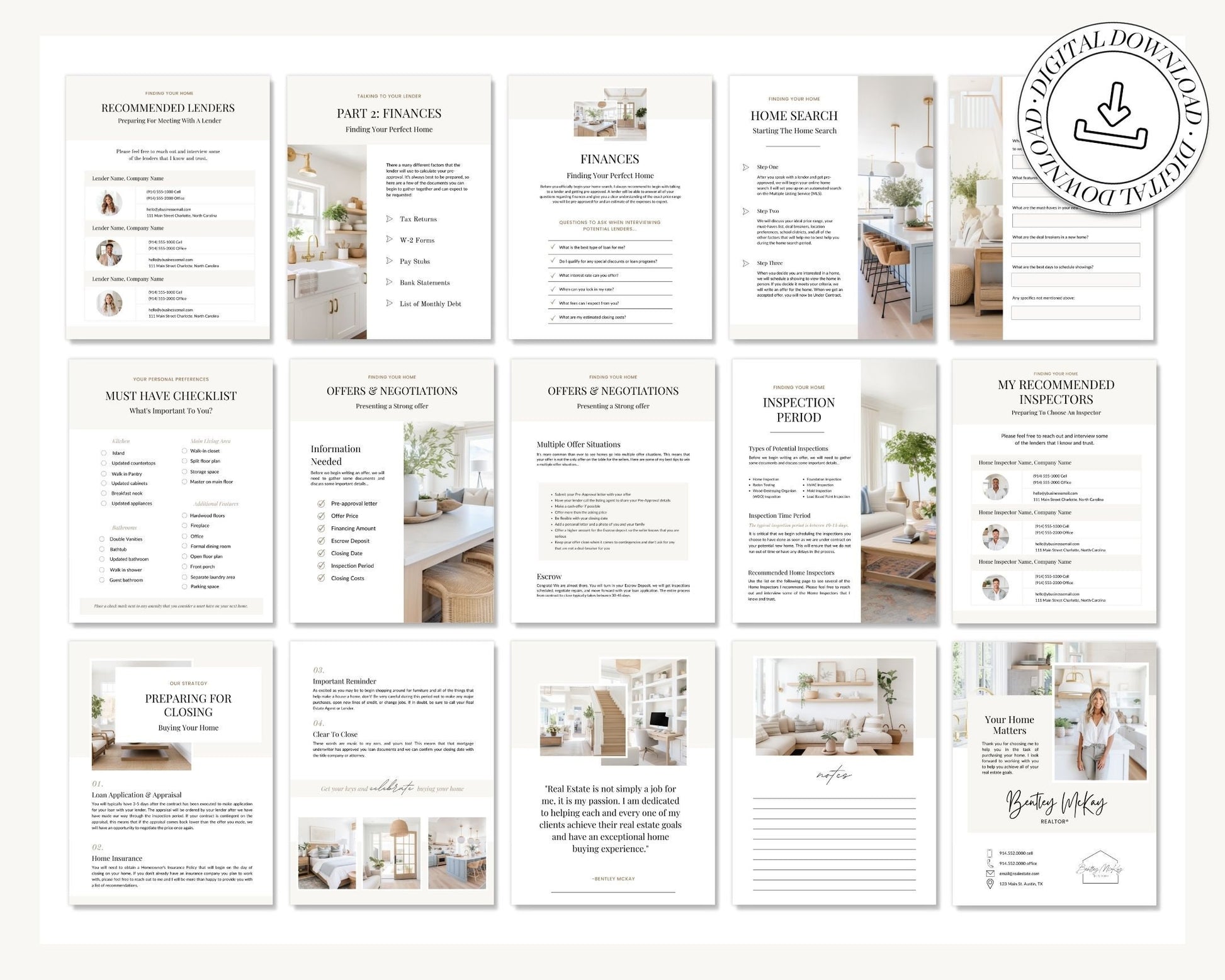 Real Estate Home Buyer Guide | Buyer Packet | Digital Home Buyer Presentation | Real Estate Canva Template | Buyer Roadmap | Buyer Roadmap