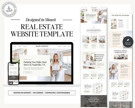 Real Estate Showit Website | Real Estate Agent Website Template | Showit Website Template | Website for Real Estate Marketing | Real Estate