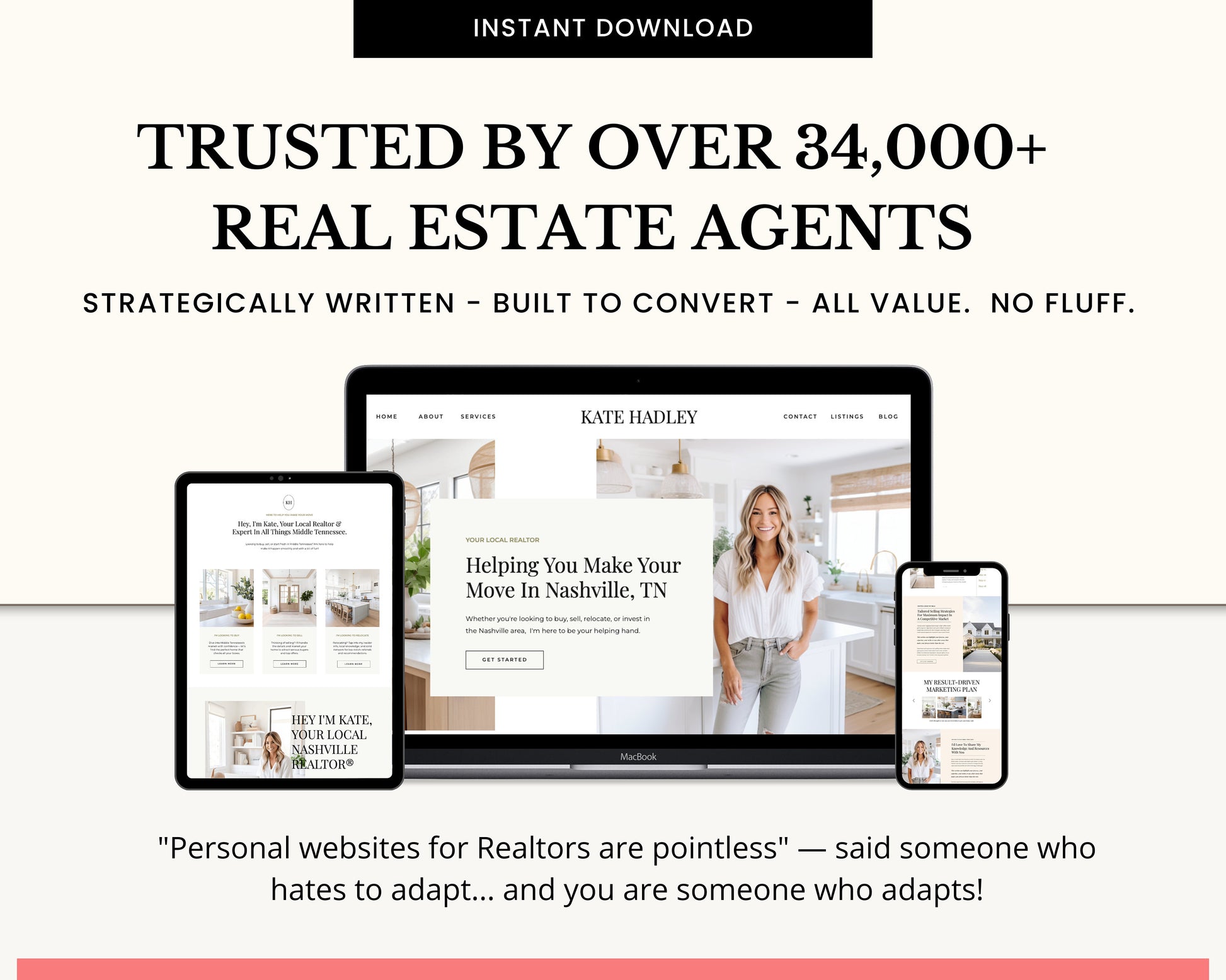 Real Estate Showit Website | Real Estate Agent Website Template | Showit Website Template | Website for Real Estate Marketing | Real Estate