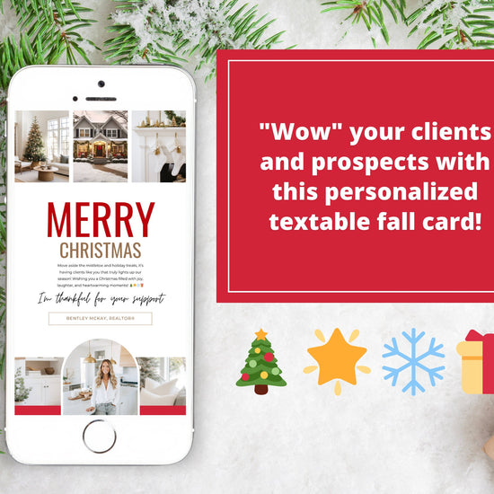 Christmas Digital Textable Card for Real Estate | Textable Christmas Card | Winter Real Estate Marketing | Winter | Real Estate Marketing