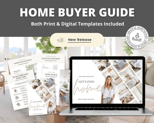 Real Estate Home Buyer Guide | Buyer Packet | Digital Home Buyer Presentation | Real Estate Canva Template | Buyer Roadmap | Buyer Roadmap