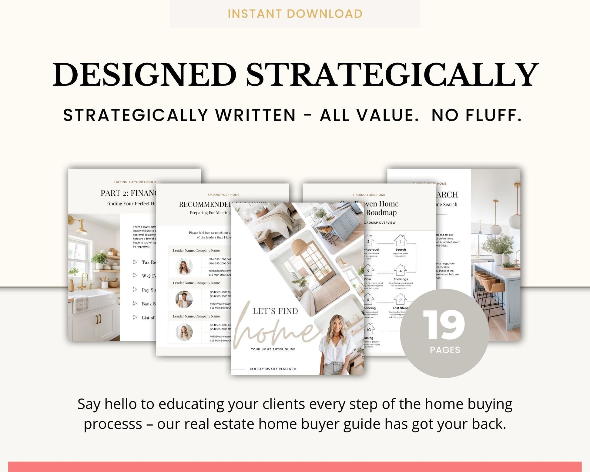 Real Estate Home Buyer Guide | Buyer Packet | Digital Home Buyer Presentation | Real Estate Canva Template | Buyer Roadmap | Buyer Roadmap