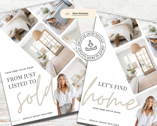 Real Estate Seller Guide & Home Buyer Guide Bundle | Real Estate Marketing | Home Seller Guide | CMA Packet | Listing Presentation | Canva