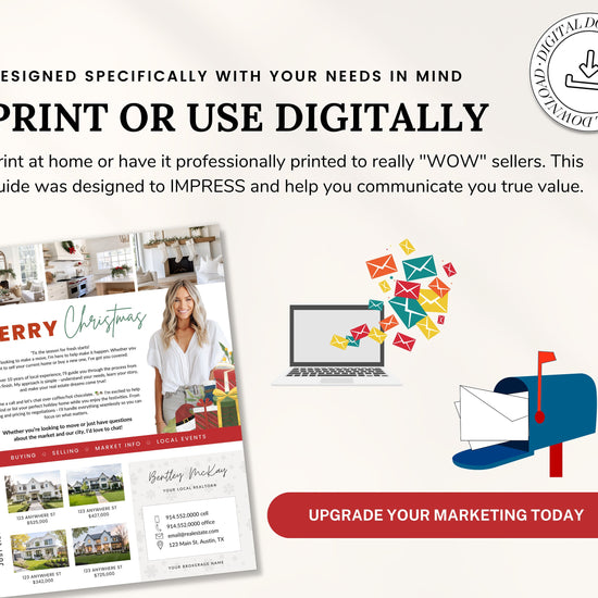 Christmas Real Estate Flyer | Real Estate Marketing | Canva Template | Real Estate Template | Winter | Real Estate Post | Lead Generation