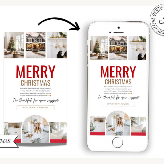 Christmas Digital Textable Card for Real Estate | Textable Christmas Card | Winter Real Estate Marketing | Winter | Real Estate Marketing