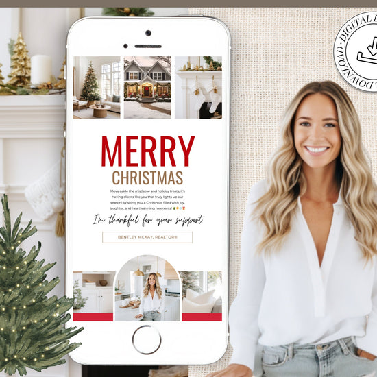 Christmas Digital Textable Card for Real Estate | Textable Christmas Card | Winter Real Estate Marketing | Winter | Real Estate Marketing