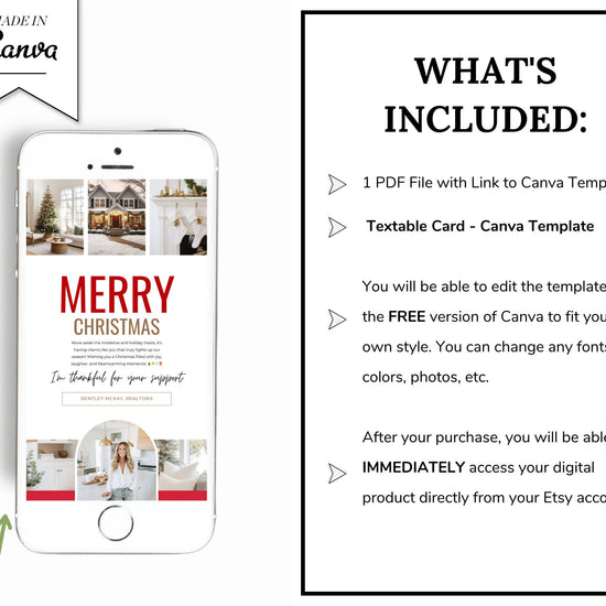 Christmas Digital Textable Card for Real Estate | Textable Christmas Card | Winter Real Estate Marketing | Winter | Real Estate Marketing