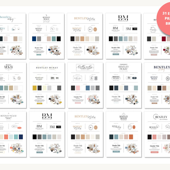 The Real Estate Agent Brand Kit | Pre-made Real Estate Logos | Real Estate Branding | Editable Logos | Real Estate Branding Kit Template
